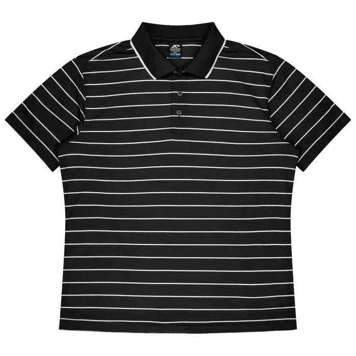 Aussie Pacific Vaucluse Men's Polo Shirt 1324  Aussie Pacific BLACK/WHITE S